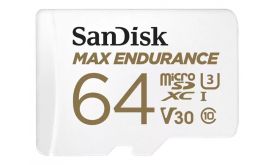 Sandisk MicroSDXC Max Endurance 64GB (V30/U3/Cl.10/R100/W40) + SD adapter memóriakártya (186473)